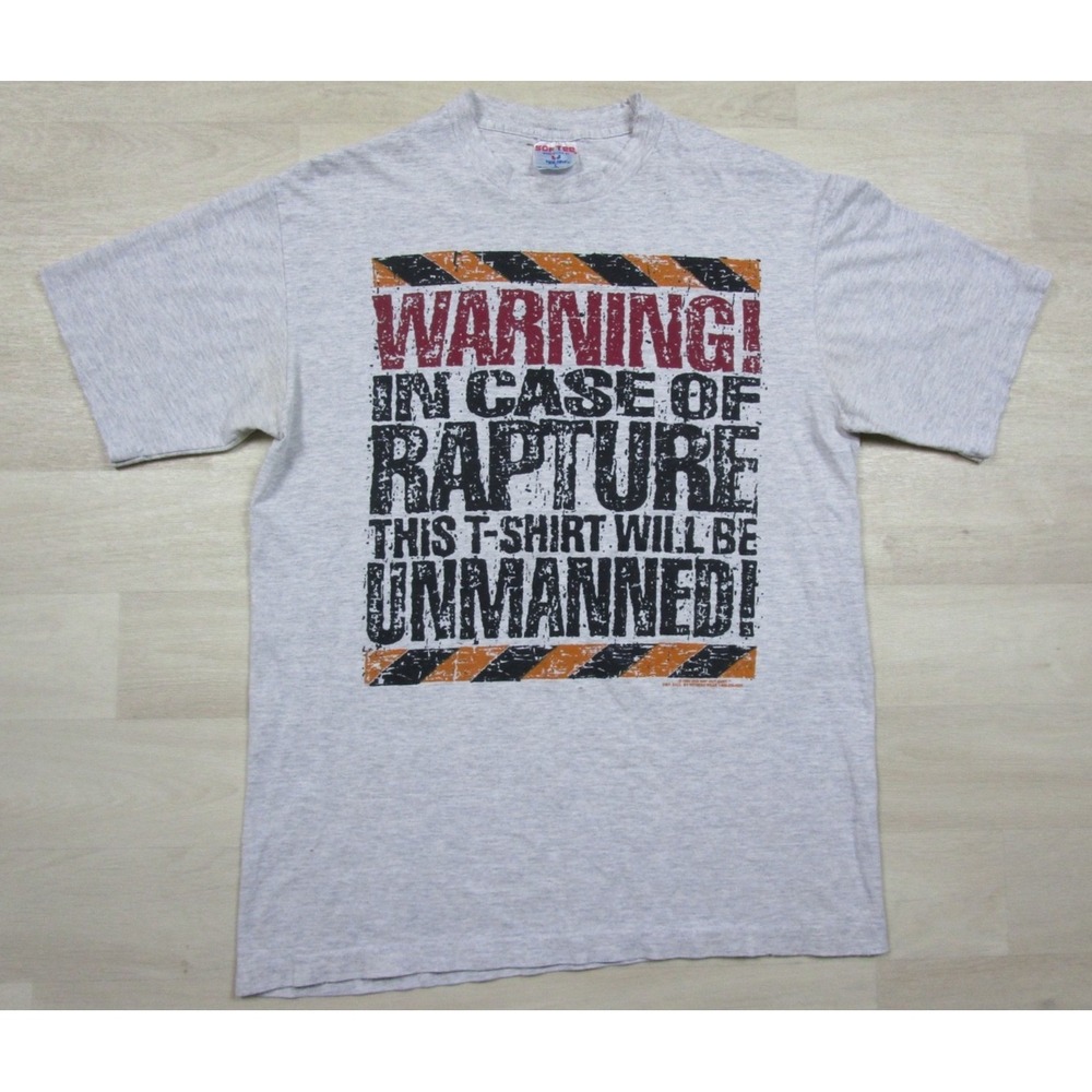Vintage‎ 90s Rapture T Shirt (L) 1 Thessalonians 4:16-18 Jesus Tee Christian